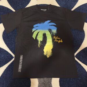 Palm Angels Graffiti Palm Tree T-Shirt Size Large